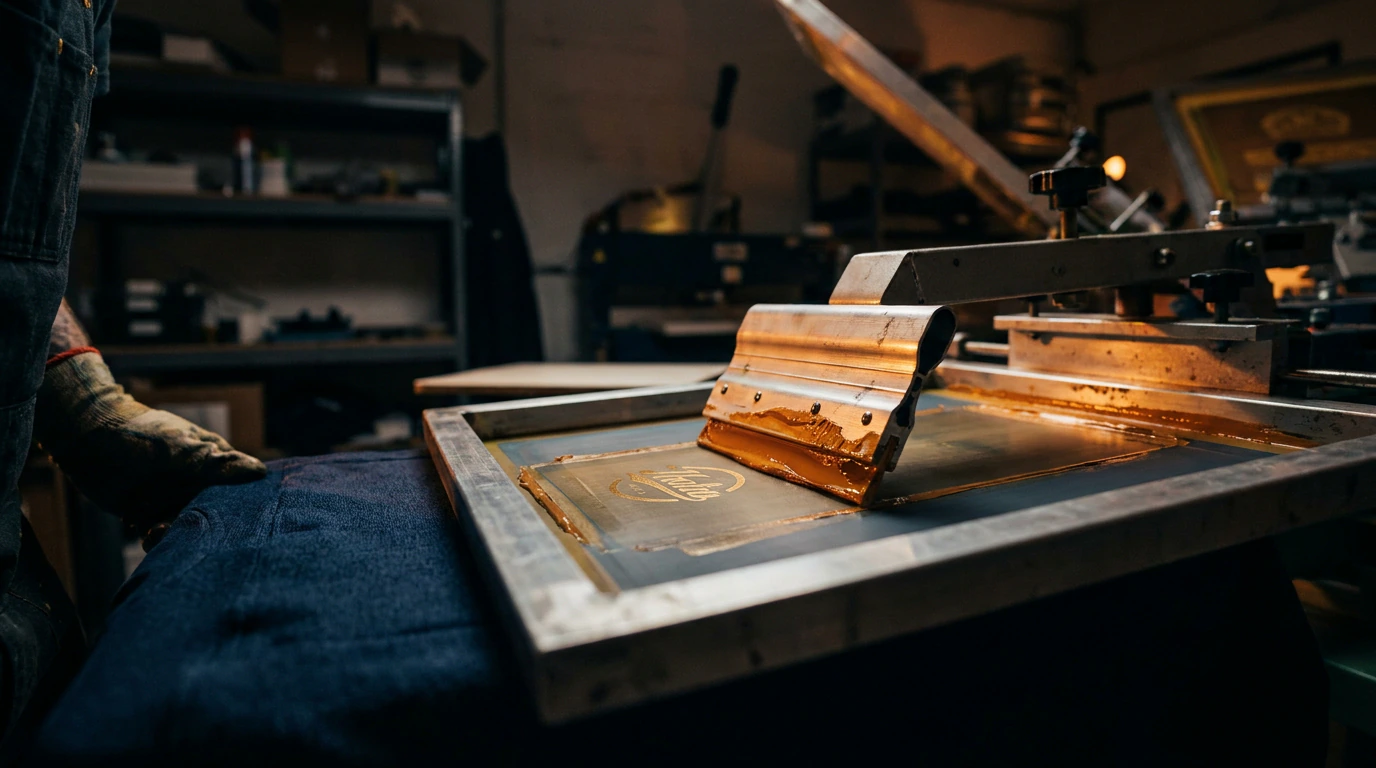 Precision screen printing in production